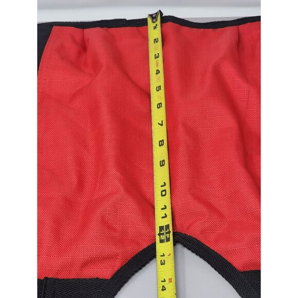 Badger Tuff Small Dog Coat Jacket Red Black With Adjustable Buckle & Belly Strap - Picture 5 of 10
